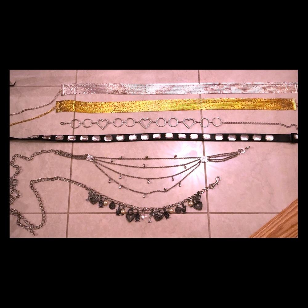 6 Chain / Charmed Belts LOT (Guess) (Express)